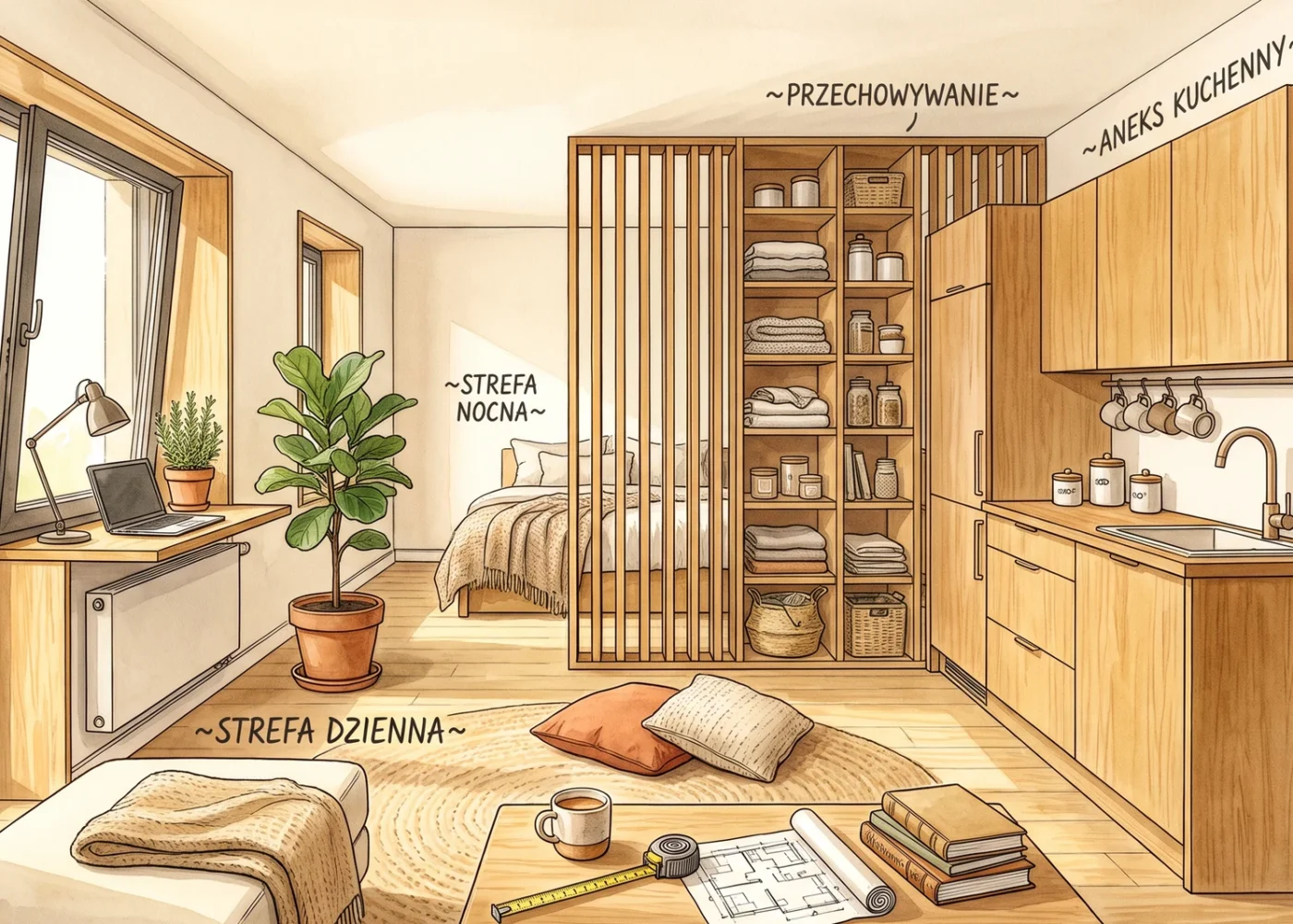 Aranżacja małego mieszkania – kawalerka i mieszkanie 30m2