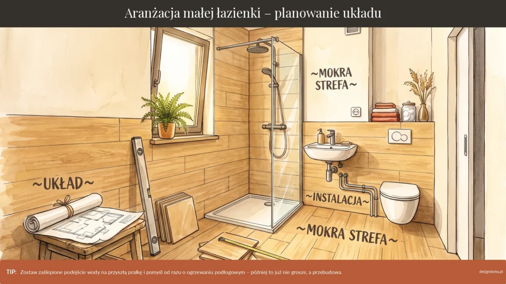 aranżacja małej łazienki