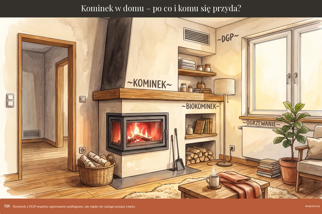 kominek w domu
