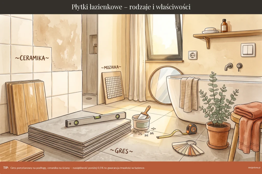 płytki łazienkowe rodzaje i właściwości