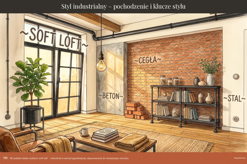 styl industrialny w mieszkaniu