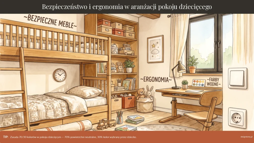 bezpieczeństwo i ergonomia w pokoju dziecięcym