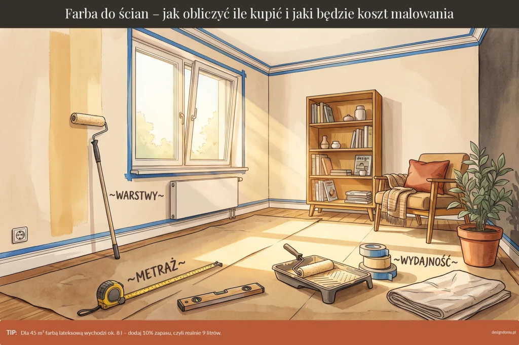 farba do ścian jak obliczyć ile kupić