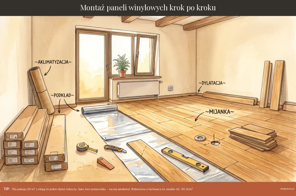 montaż paneli winylowych