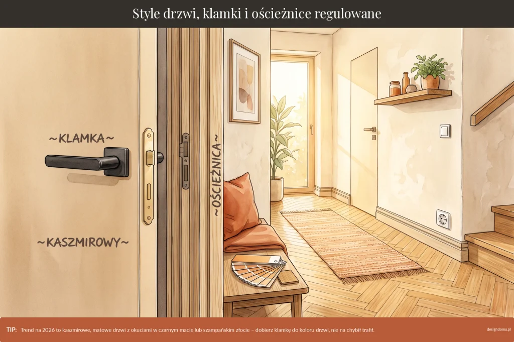 style drzwi, klamki, ościeżnice