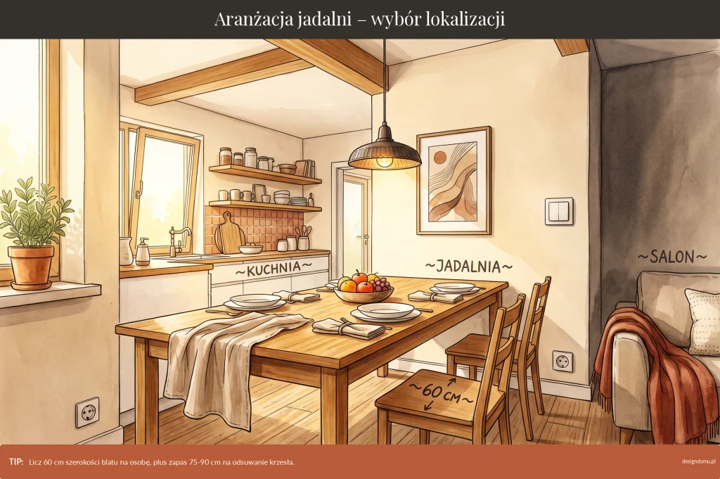 aranżacja jadalni wybór lokalizacji