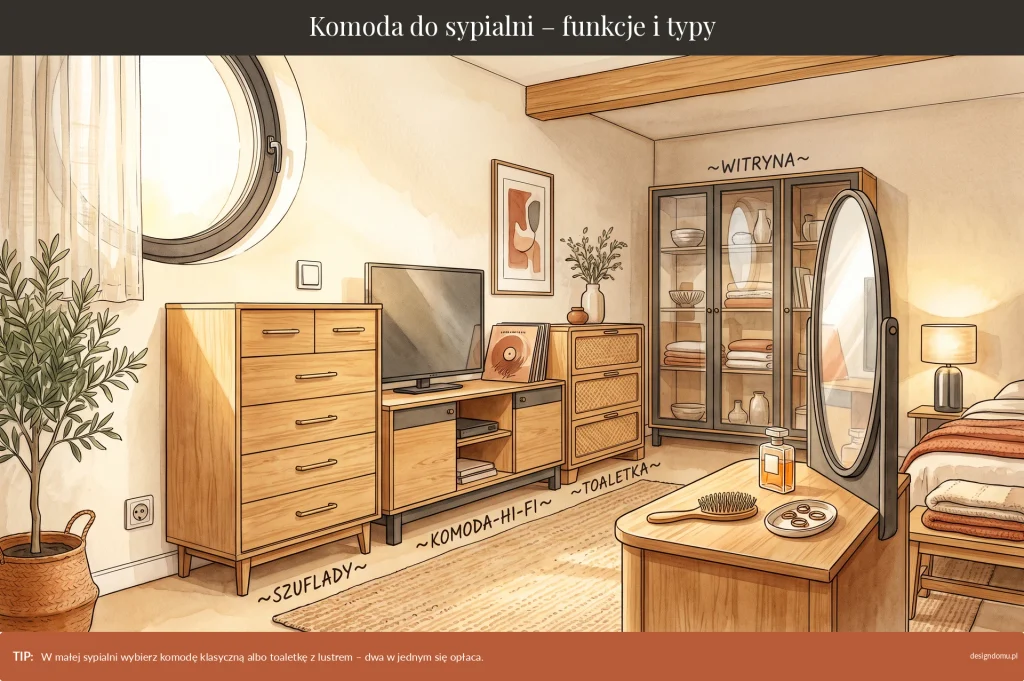 komoda do sypialni funkcje i typy