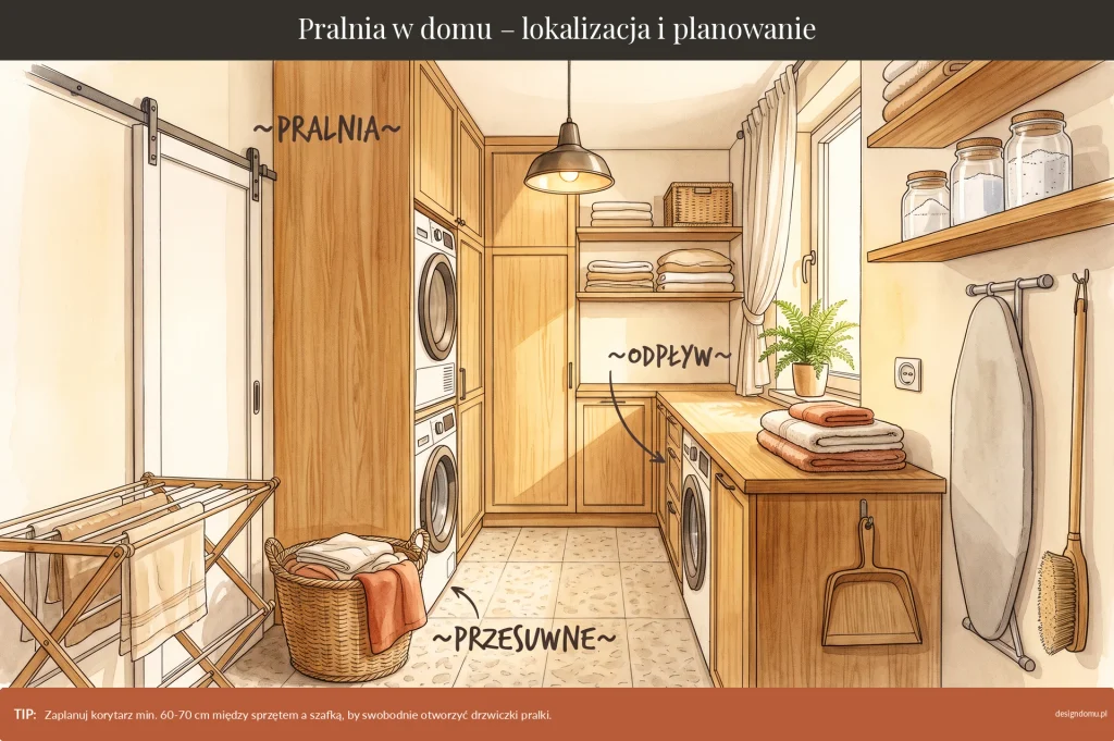 pralnia w domu lokalizacja i planowanie