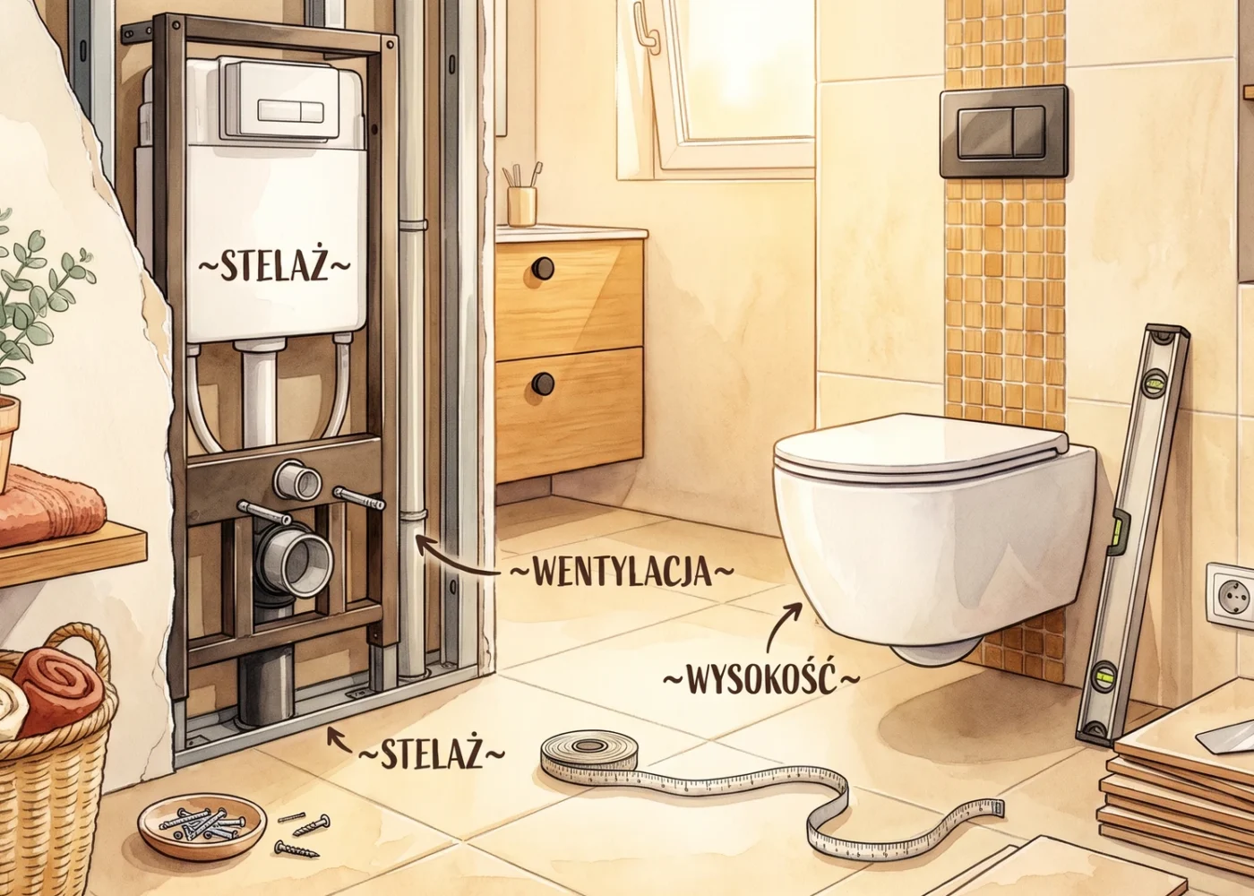 WC podwieszane – stelaż, montaż i jak wybrać miskę