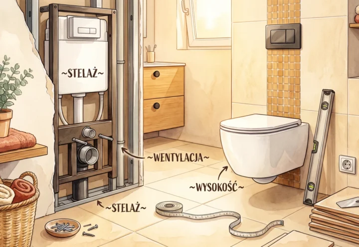 WC podwieszane – stelaż, montaż i jak wybrać miskę