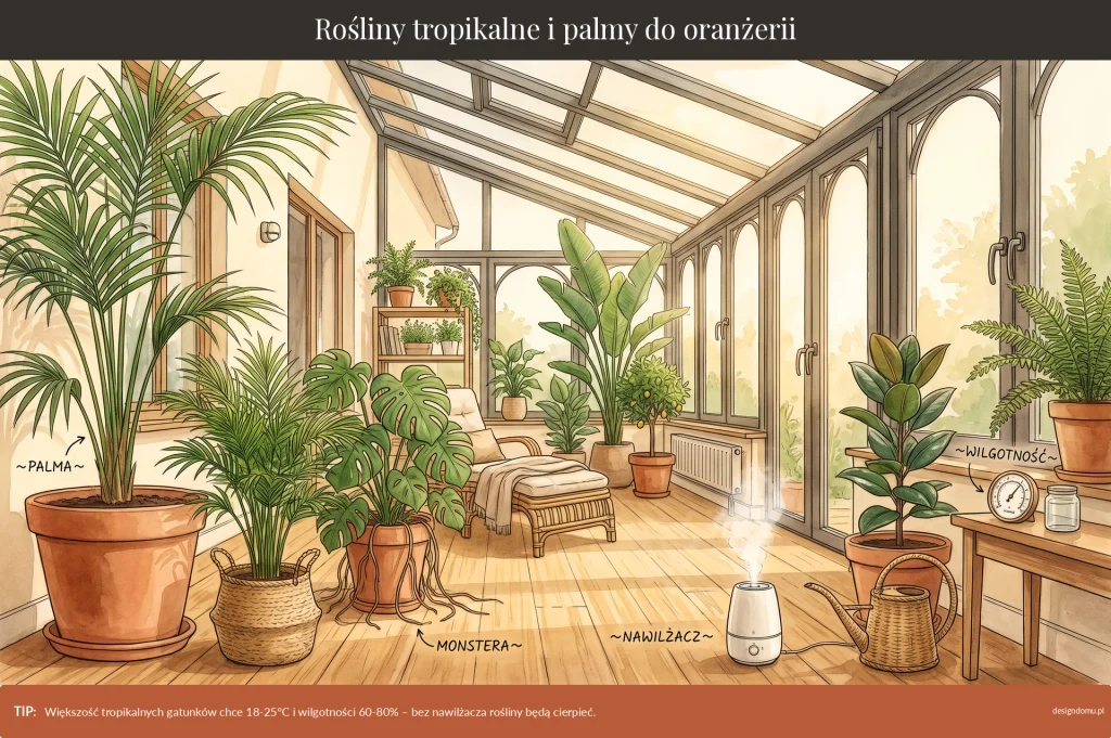 rośliny tropikalne i palmy do oranżerii