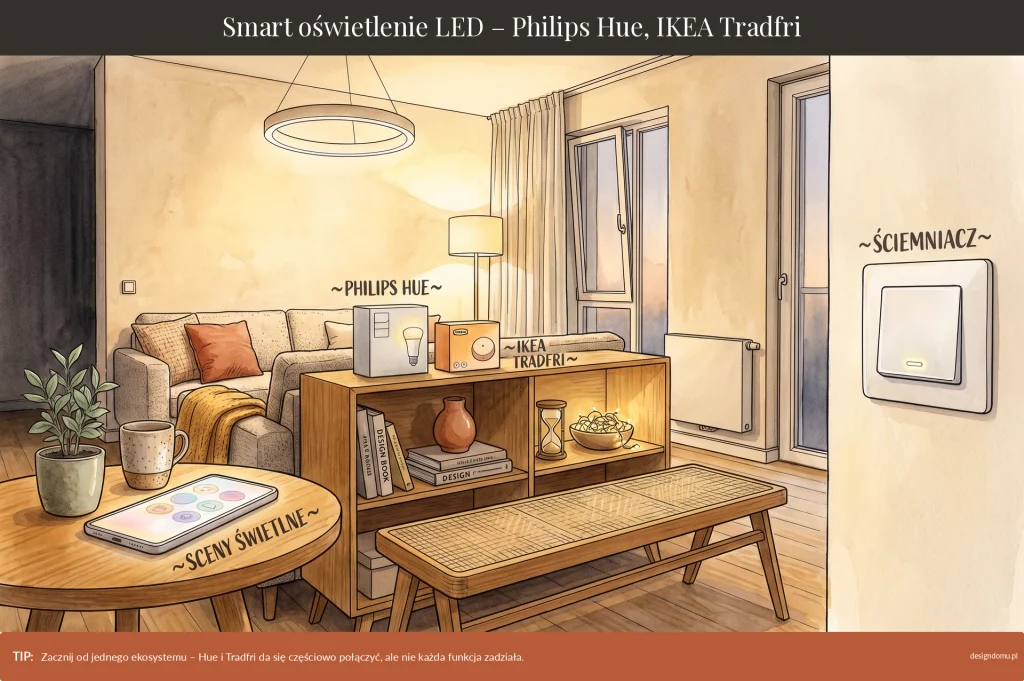 smart oświetlenie led - philips hue, ikea tradfri