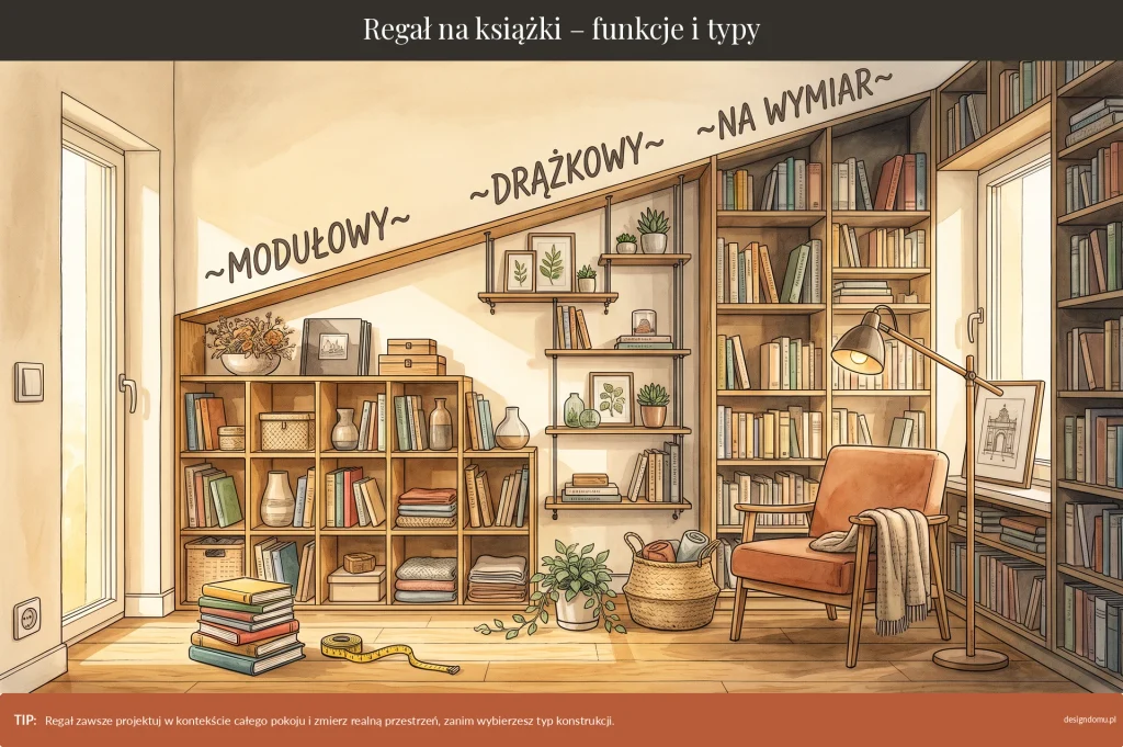 regał na książki funkcje i typy