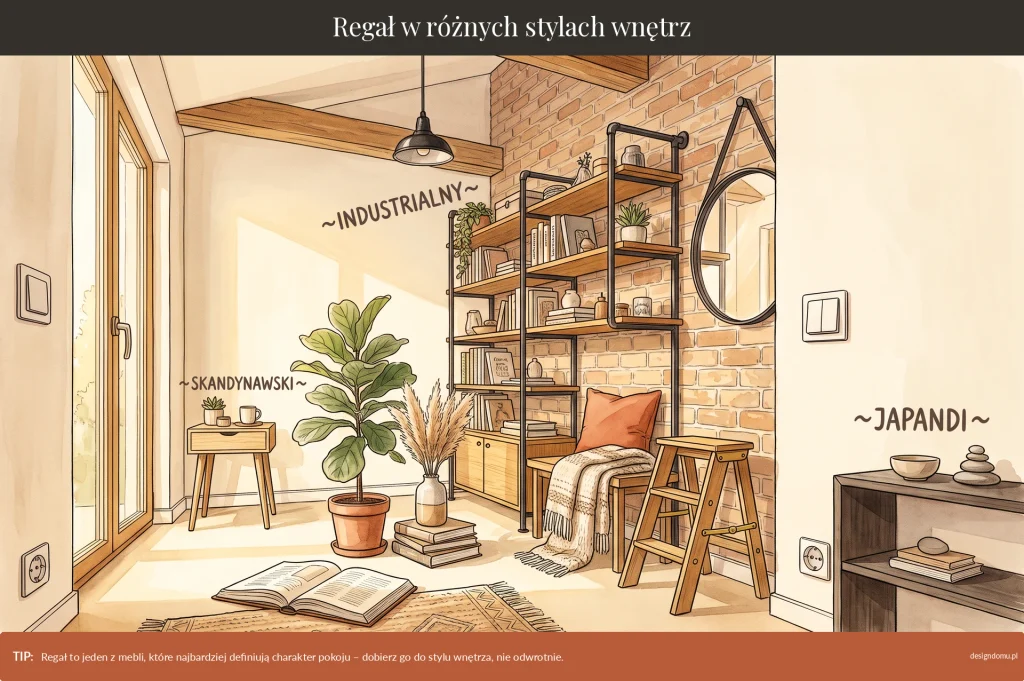jak dopasować regał na książki do stylu wnętrza